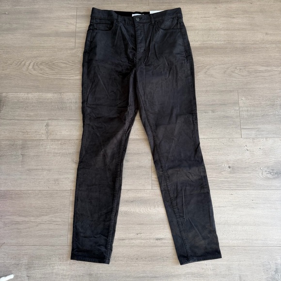 LOFT Pants - NWT LOFT The Skinny - High Rise - Black - faux velvet pants - size 29